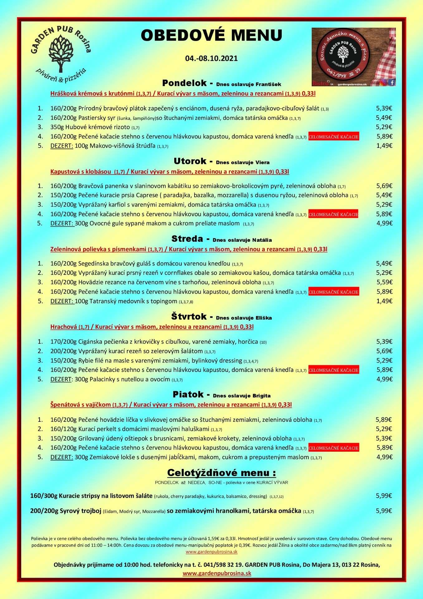 enPONUKA Garden PUB Rosina (piváreň & pizzéria)